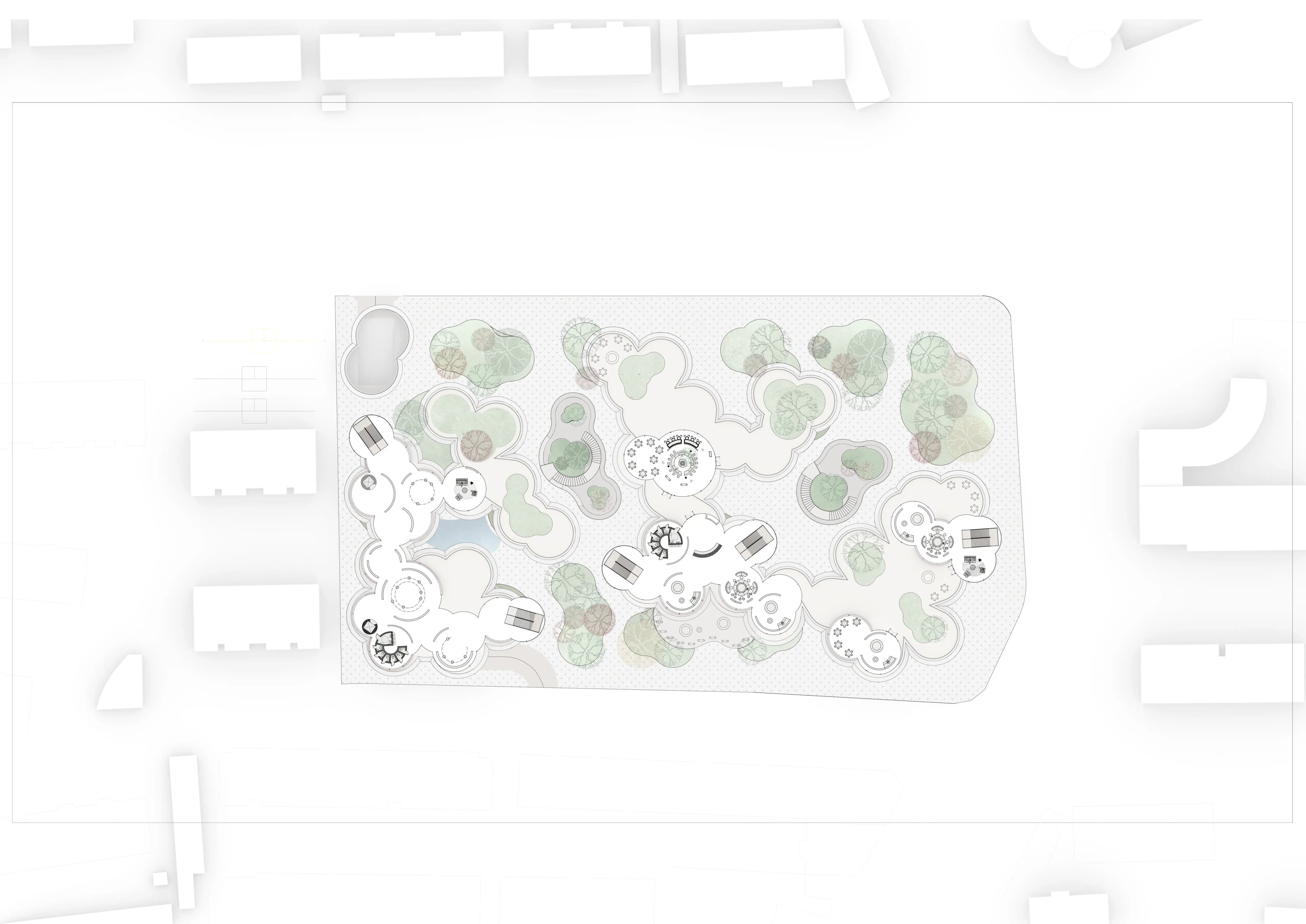 Snowball Blossom Museum — pedestrian level