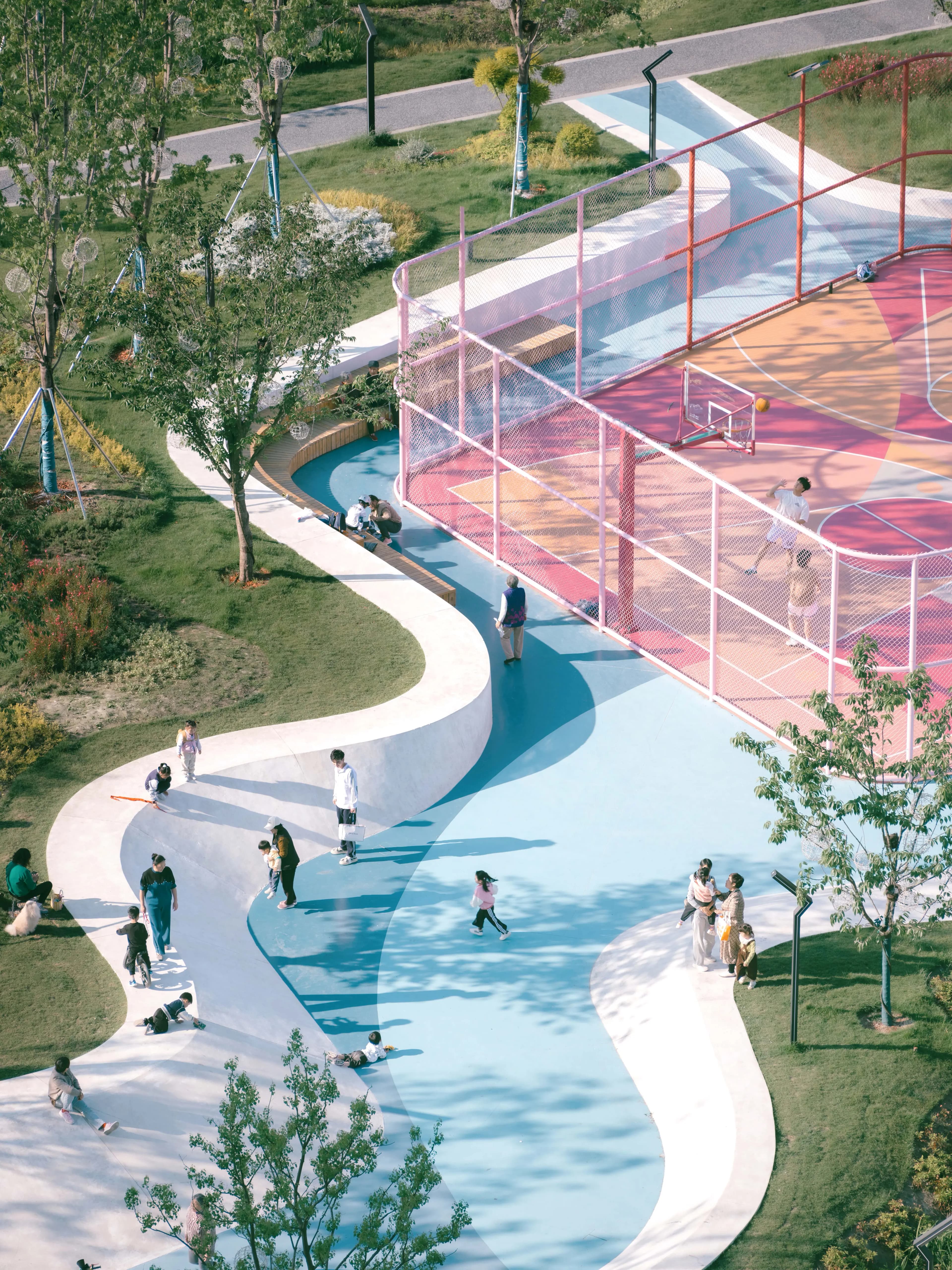 Vibrant Sports Park — aerial view