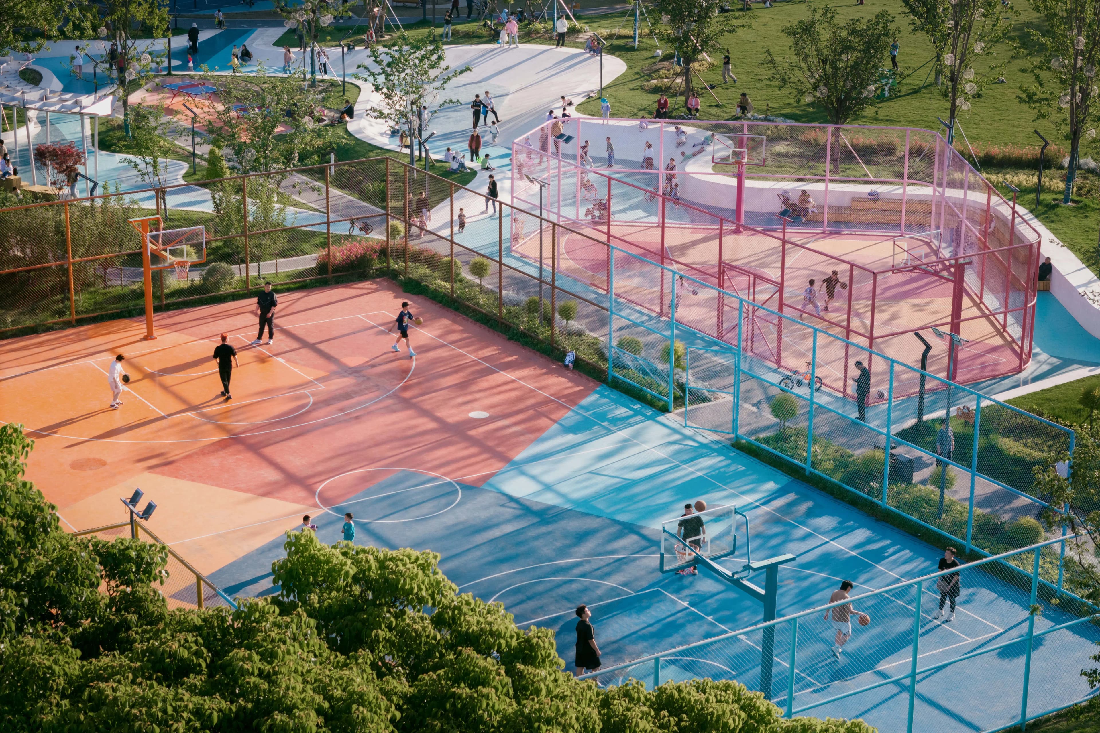 Vibrant Sports Park — seating area