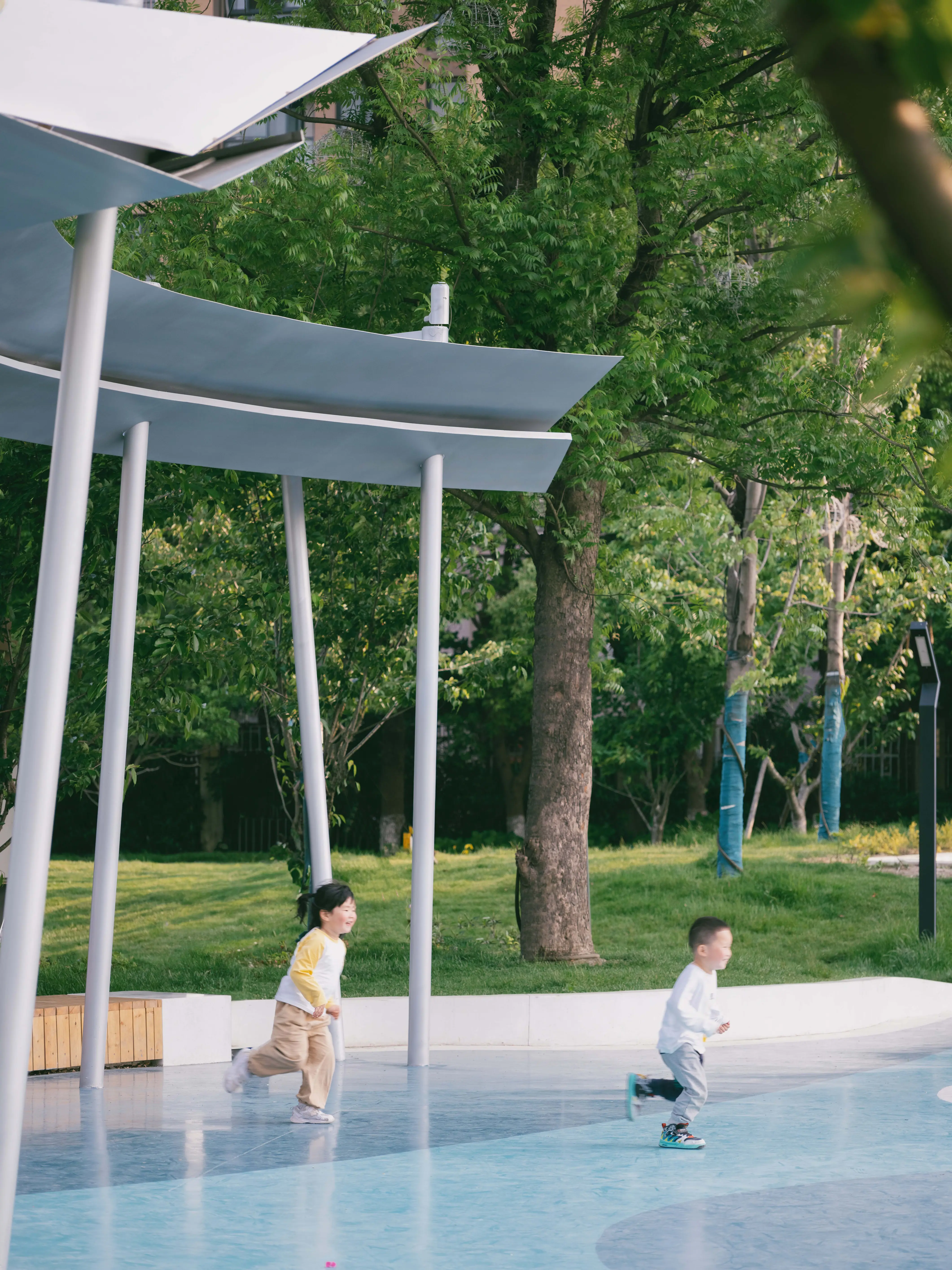 Vibrant Sports Park — evening
